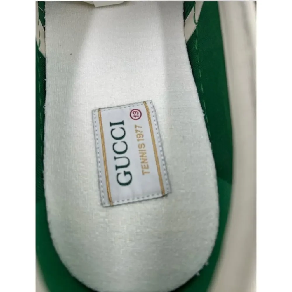 Men's Gucci tennis 1977 slip on sneakers GG canvas size 13 made in Italy